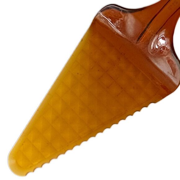 Ultratemp Pie Server Serrated Cake Vintage Translucent Amber Robinson USA Made. - Picture 12 of 16